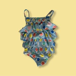 One piece ruffle baby swimsuit